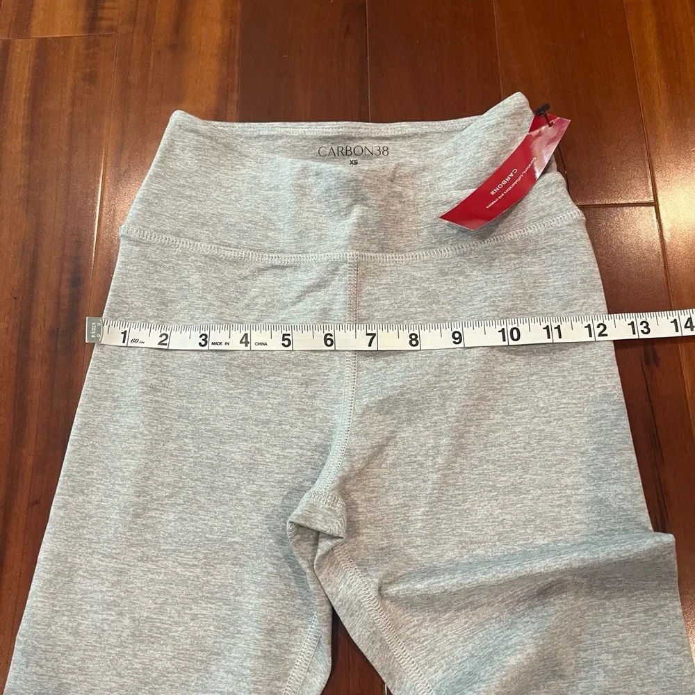 Carbon38‎ Grey Leggings Pants Light Gray Marl Heathered Athletic Active New XS - Picture 7 of 7